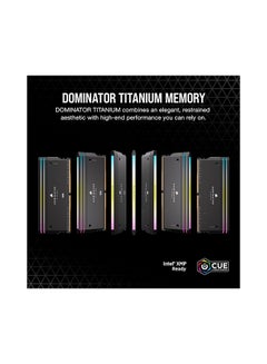 كورسير مجموعة ذاكرة سطح المكتب Dominator Titanium 64GB (2x32GB) DDR5 RGB، سرعة ذاكرة 6400MT/s، زمن استجابة CL32 CAS، جهد تم اختباره 1.40 فولت، 288 دبوس، XMP 3.0، أسود | CMP64GX5M2B6400C32  - Image 2
