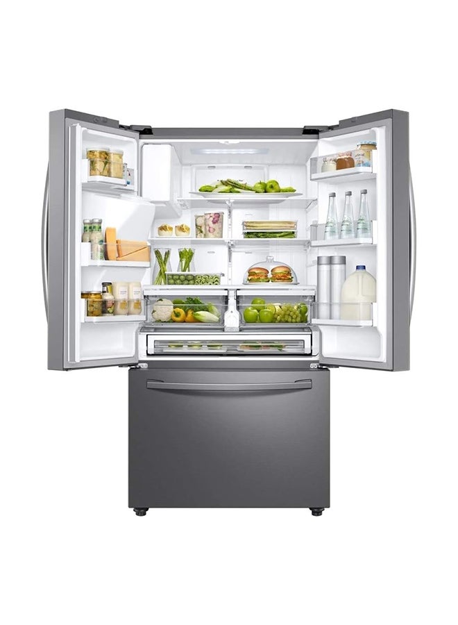 Samsung - Renewed - Series 8 French Style Fridge Freezer With Twin Cooling Plus- Real Stainless RF23R62E3SREU Silver - Image 1