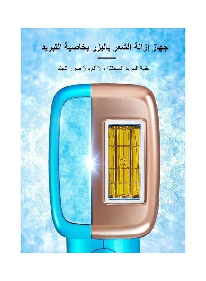 ملاي أحدث جهاز لإزالة الشعر بالليزر T14 سريع وغير مؤلم، 3 طبقات، ضغط بارد، 5 مستويات، 500000 نبضة، أزرق سماوي - Image 3