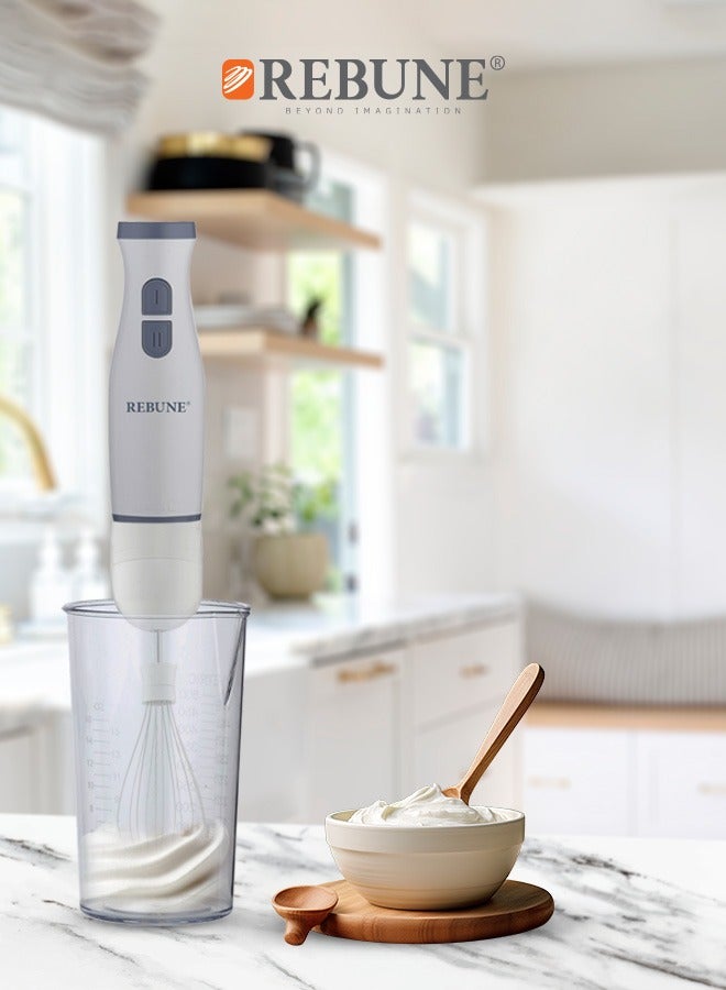 REBUNE 3-In-1 Hand Blender 2 L 400 W RE-2-129 White  - Image 5