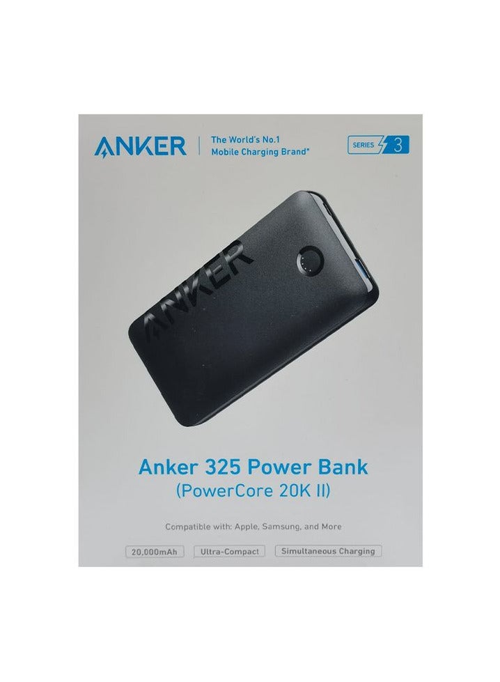 20000 mAh Mobile Power Bank Ultra-Compact Serls 3 325 Power Core II Matt Black - pnsku/N70035441V/45/_/1704429156/a34e6cf2-398a-4097-a6a6-96dec863e8db