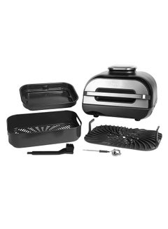 Ninja Foodi MAX Health Grill & Air Fryer 5.7L With Digital CookIng Probe, 6-In-1, Air Fry, Grill, Bake, Roast And more, Dishwasher Safe Parts, Large Grill Plate 3.8 L 2460 W AG551ME Silver/Black  - Image 4