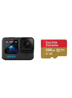 HERO12 Black Waterproof Action Camera With Extreme MicroSDXC UHS-I Card 256 GB