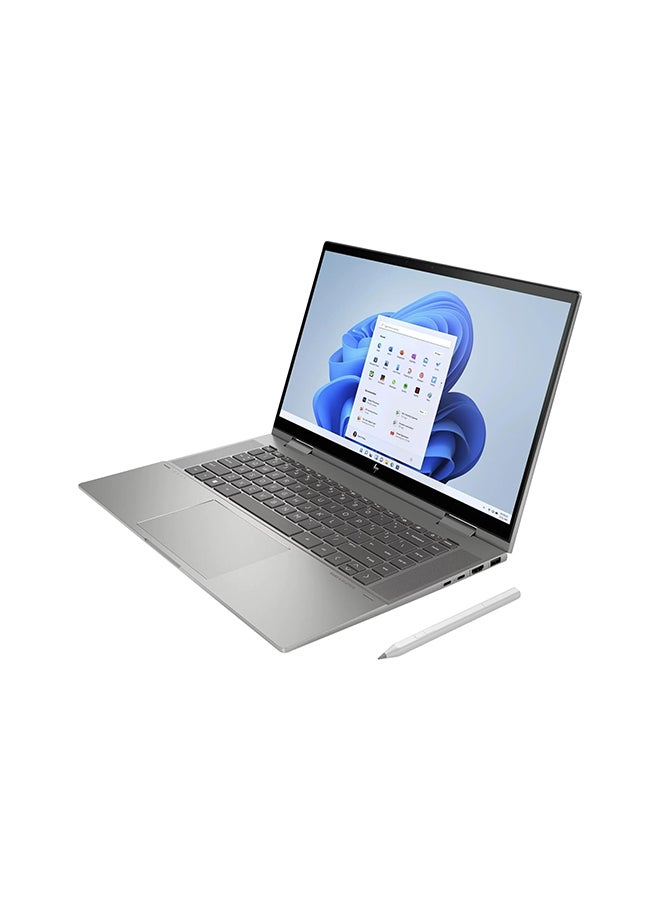 HP - 2023 Envy x360 2-In-1 (Upgraded Version) Laptop 15.6 Inch FHD 1920 x 1080 LED-Backlit 13Th Generation Intel Core i7-1355U 10-Core 64GB DDR4 2TB SSD Wi-Fi 6E Windows 11 Pro Bluetooth 5.3 Backlit Keyboard Touch Screen English Platinum Grey - Image 1