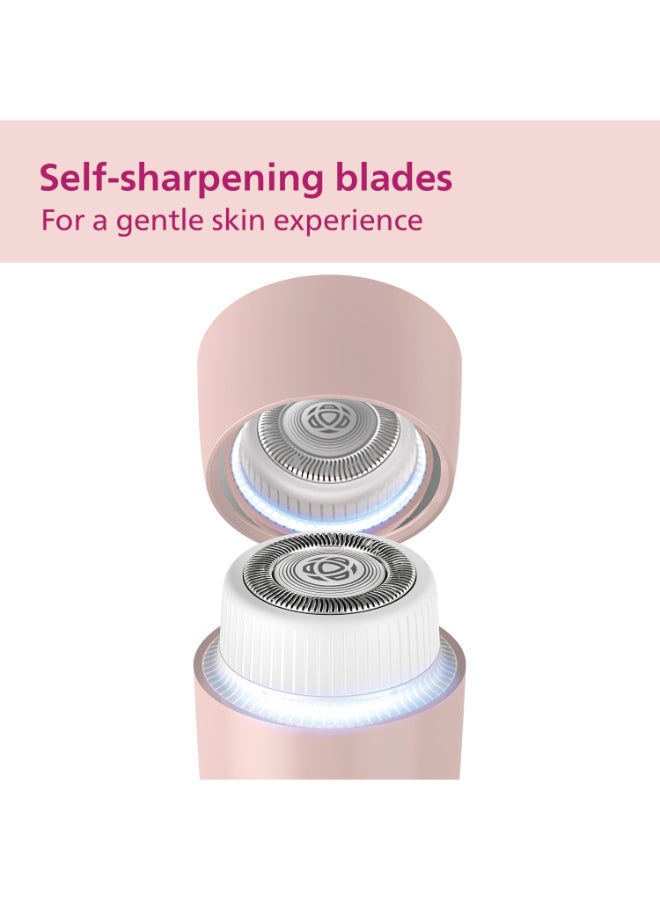 Philips - 5000 Series Facial Hair Remover Smooth Skin on the Go for Upper Lip, Chin, Cheeks, Lychee Pink, BRR454/00 Lychee Pink - Image 1