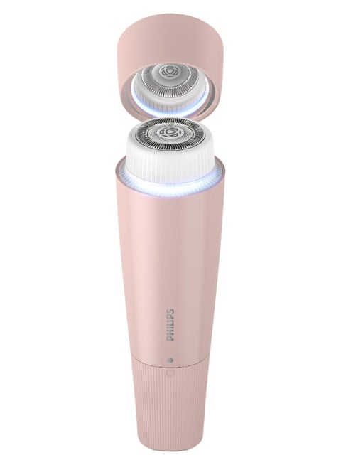 5000 Series Facial Hair Remover Smooth Skin on the Go for Upper Lip, Chin, Cheeks, Lychee Pink, BRR454/00 Lychee Pink