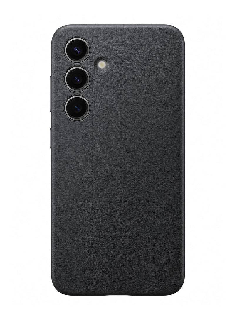 Samsung Galaxy S24 Vegan Leather Case Black - Image 1