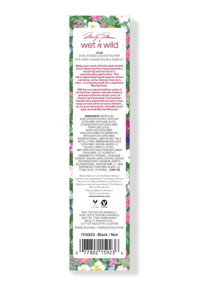 Wet N Wild Icon Beautifying Liquid Eyeliner Black Black  - Image 4