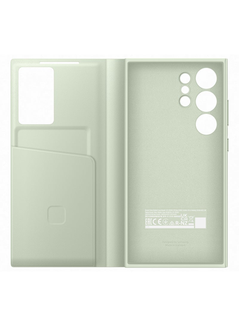 Samsung Galaxy S24 Ultra Smart View Wallet Case Light Green - Image 5
