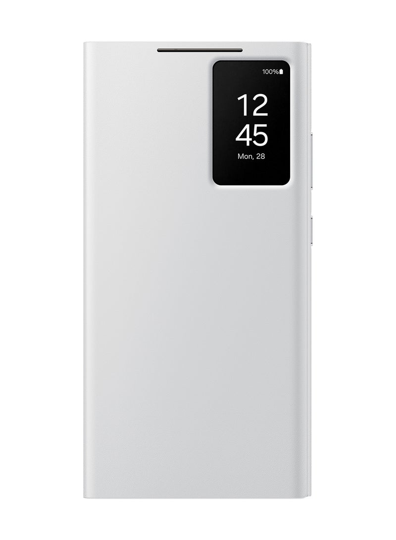 Galaxy S24 Ultra Smart View Wallet Case White