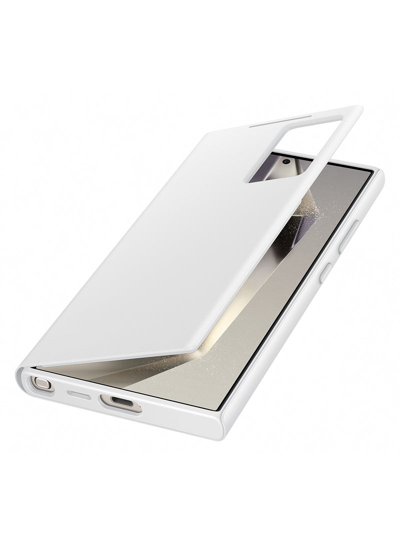 Galaxy S24 Ultra Smart View Wallet Case White