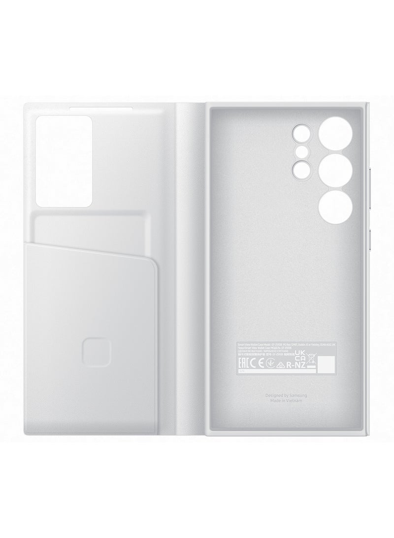 Galaxy S24 Ultra Smart View Wallet Case White