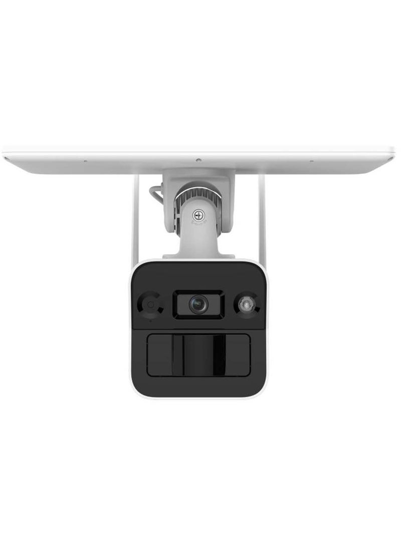 HIKVISION - 4MP Solar-Powered Security Camera Setup, 4Mm Fixed Focal Lens, Up To 30M IR Light, Support 4G LTE Network, RJ45 ETH, Built-In Memory /Micro Sim Card Slot, IP67, White White - Image 1
