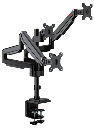 GAMEON GO-5367 Triple Monitor Arm for Gaming and Office Fits 17 to 30 Inches Screens Each Arm Supports Up to 6 KG Black - pnsku/N70035665V/45/_/1704528041/17fadc4b-deee-4760-8502-667dba5e1ef8