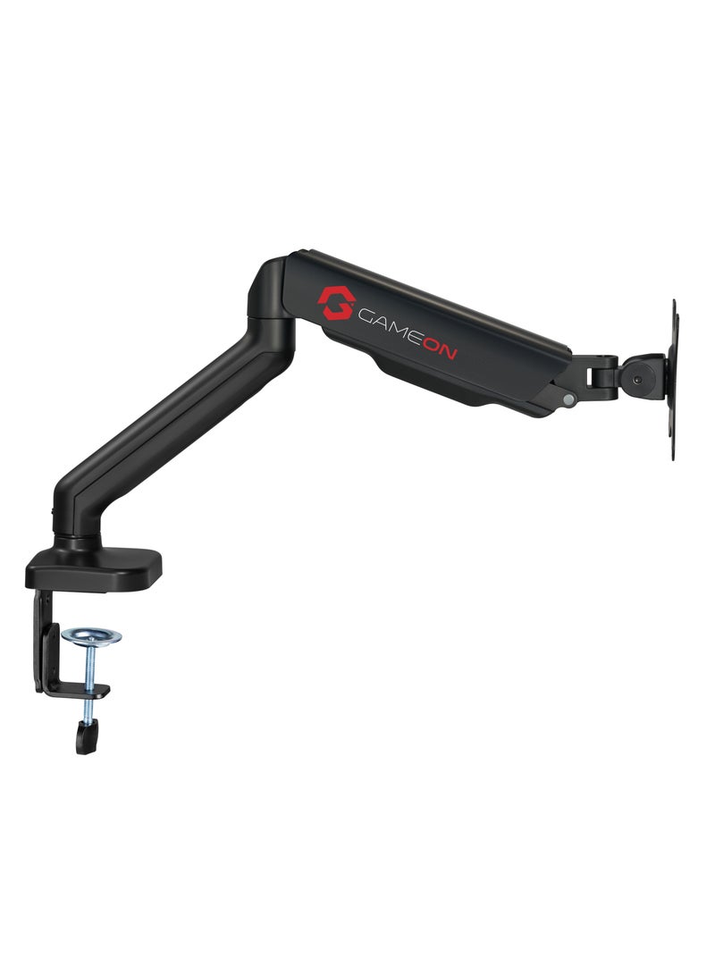 GameOn GO-5336 Single Monitor Arm for Gaming and Office Use Fits 17 to 32 Inches Screens Each Arm Supports Up to 9 KG Matte Black  - Image 4
