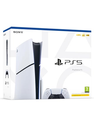 إصدار قرص وحدة التحكم PlayStation 5 Slim (الإصدار الدولي) موديل 2023 مع وحدة تحكم بيضاء - pnsku/N70035723V/45/_/1704713437/490698c0-8217-40f1-a0ef-4155b5bafbbe
