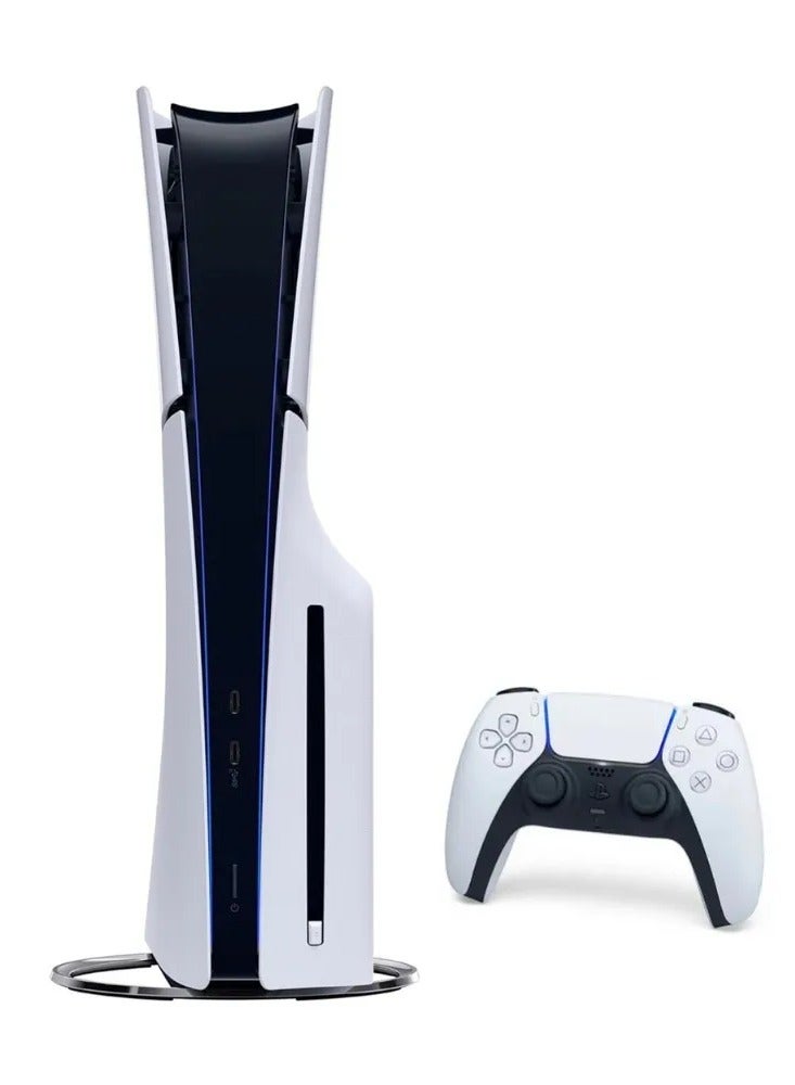 Sony - PlayStation 5 Slim Console Disc Version (International Version) 2023 Model With White Controller - Image 1