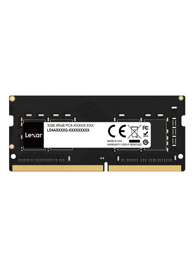Lexar - 32GB DRAM, DDR4 3200 MHz SODIMM Laptop Memory For Everyday Users, Performance Upgrade LD4AS032G-B3200GSST Black - Image 1