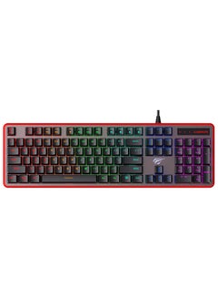 havit KB870L Mechanical Gaming Keyboard RGB Backlit- Ochre+Red  - Image 1