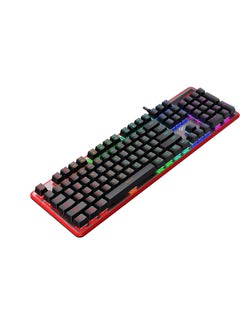havit KB870L Mechanical Gaming Keyboard RGB Backlit- Ochre+Red  - Image 2