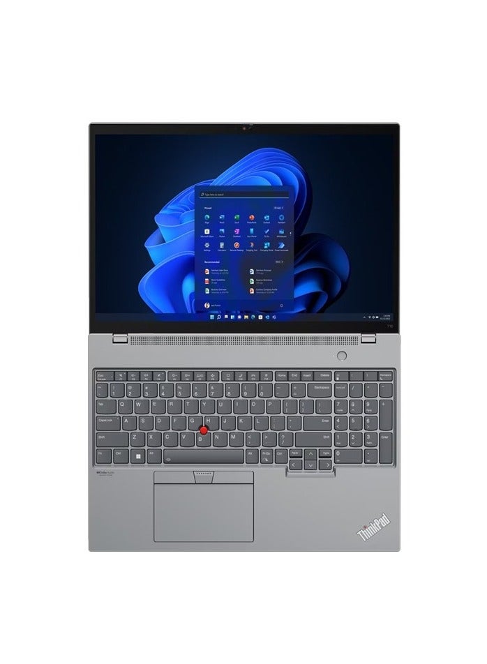 Lenovo - ThinkPad T16 Gen1 IntelÂ® Coreâ„¢ i5-1235U 8Gb DDR4 Ram 256Gb Ssd Fingerprint Reader 16" WUXGA (1920x1200) IPS Windows 11 Pro English/Arabic Thunder Black - Image 1