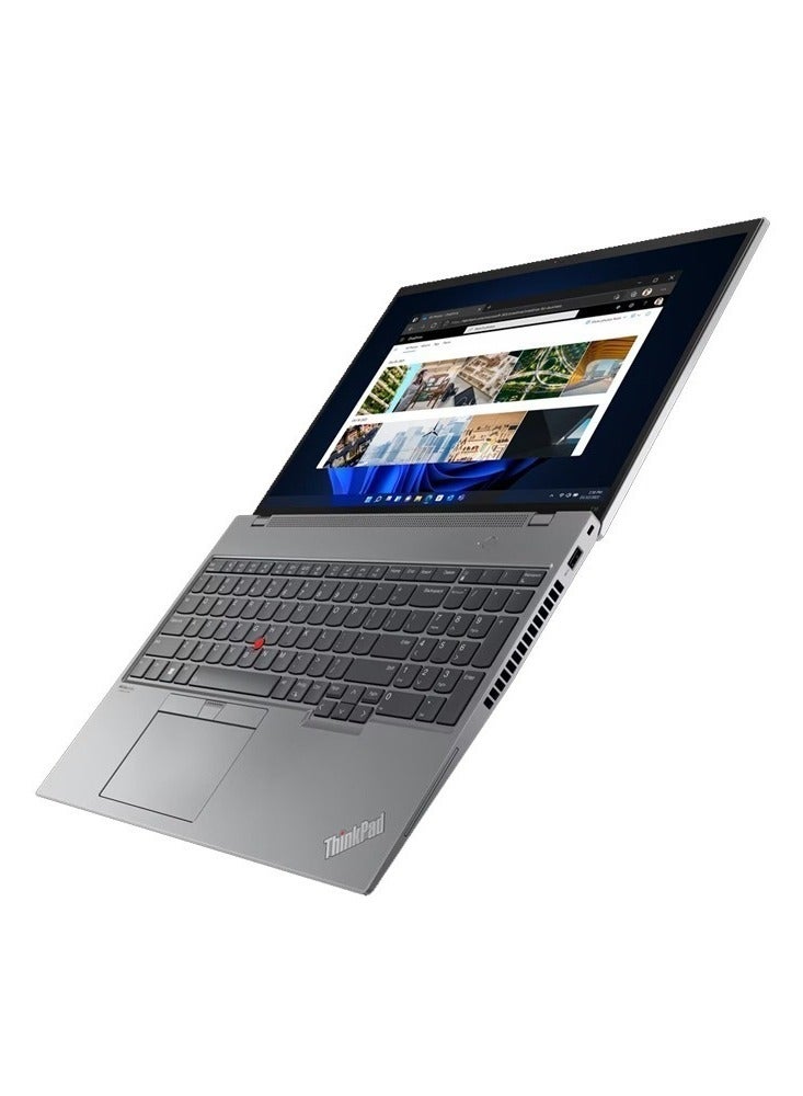 Lenovo - ThinkPad T16 Gen1 IntelÂ® Coreâ„¢ i5-1235U 8Gb DDR4 Ram 256Gb Ssd Fingerprint Reader 16" WUXGA (1920x1200) IPS Windows 11 Pro English/Arabic Thunder Black - Image 1