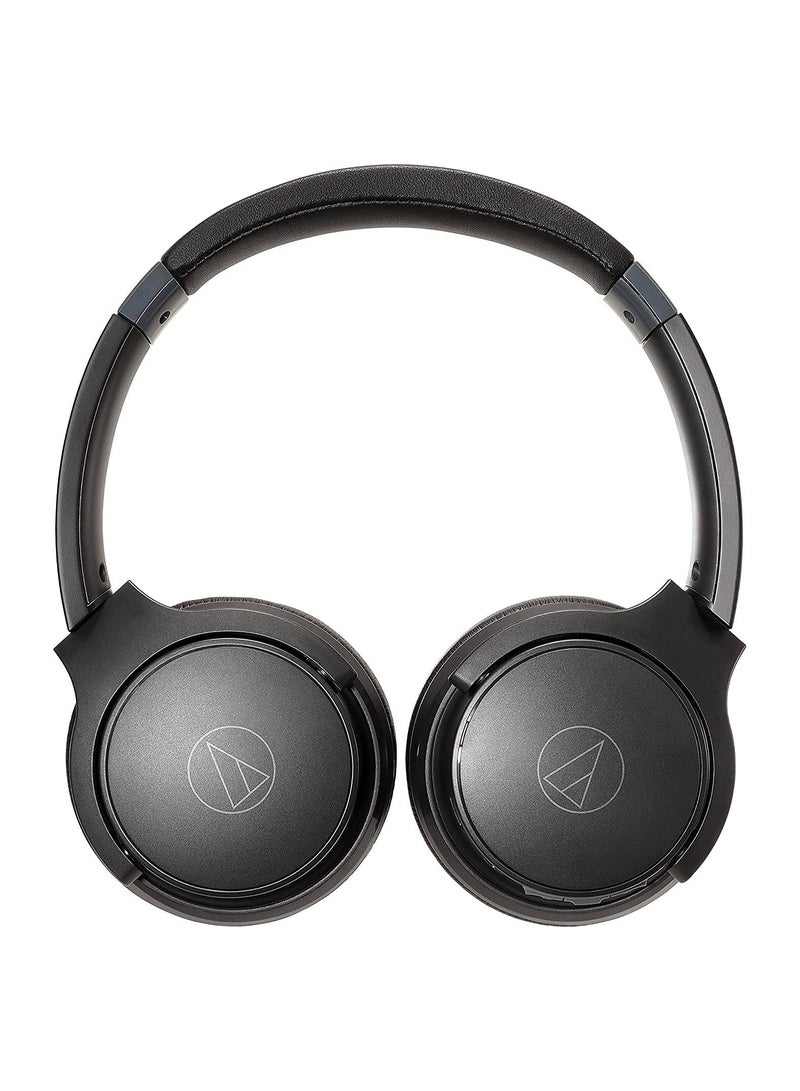 audio-technica ATH-S220BT Wireless On-Ear Headphones, 40Mm Dynamic Drivers, Up To 60H Battery Life, Built-In Mic For Hands-Free Calls, Supports Siri And Google Assistant black  - Image 1