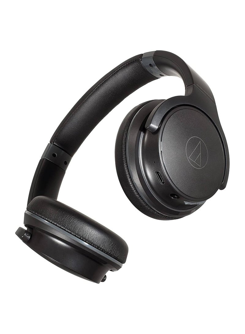 audio-technica ATH-S220BT Wireless On-Ear Headphones, 40Mm Dynamic Drivers, Up To 60H Battery Life, Built-In Mic For Hands-Free Calls, Supports Siri And Google Assistant black  - Image 4