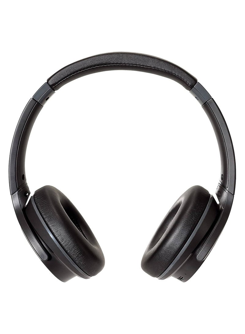 audio-technica ATH-S220BT Wireless On-Ear Headphones, 40Mm Dynamic Drivers, Up To 60H Battery Life, Built-In Mic For Hands-Free Calls, Supports Siri And Google Assistant black  - Image 3