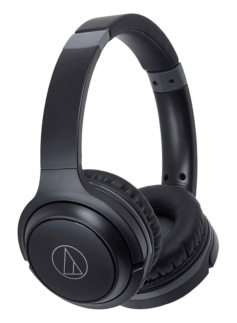 audio-technica ATH-S220BT Wireless On-Ear Headphones, 40Mm Dynamic Drivers, Up To 60H Battery Life, Built-In Mic For Hands-Free Calls, Supports Siri And Google Assistant black  - Image 2