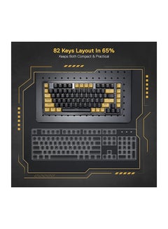 K649 78% Wired Gasket RGB Gaming Keyboard, 82 Keys Layout Hot-Swap Compact Mechanical Keyboard w/Hot-Swappable Socket, Sound Absorbing Foam, Quiet Custom Linear Switch