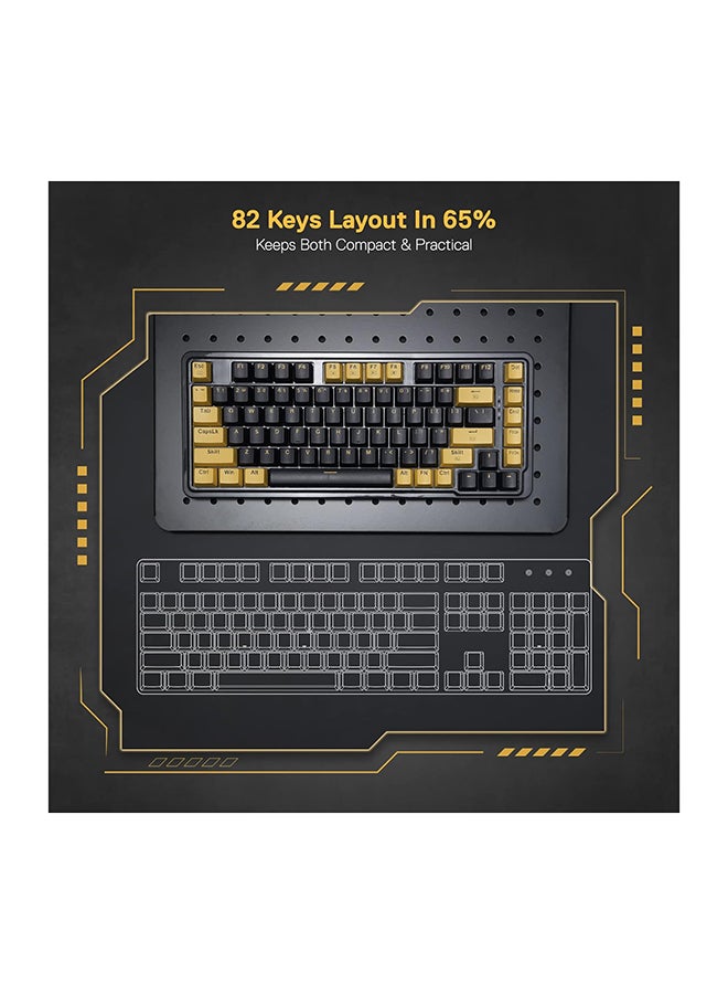 REDRAGON - K649 78% Wired Gasket RGB Gaming Keyboard, 82 Keys Layout Hot-Swap Compact Mechanical Keyboard w/Hot-Swappable Socket, Sound Absorbing Foam, Quiet Custom Linear Switch - Image 1