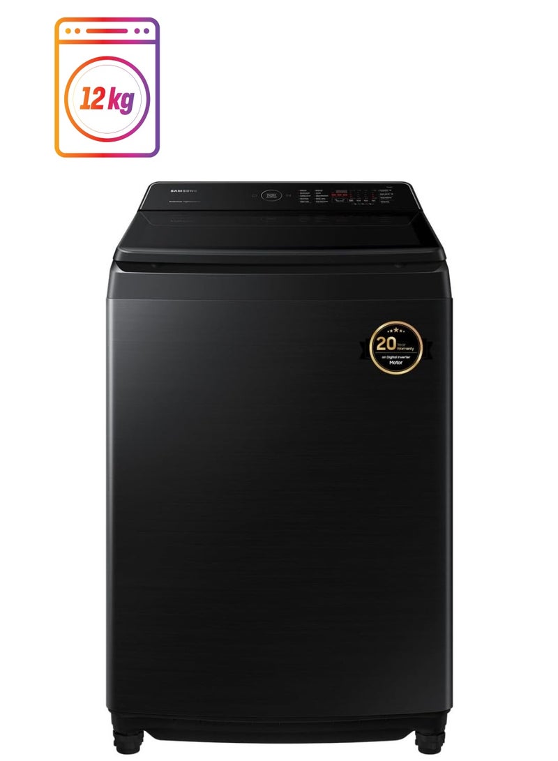 Samsung 12 Kg Top Load Washing Machine With Ecobubble, Digital Inverter Technology And Super Speed On Digital Inverter Motor 12 kg WA12CG6745BVGU Black - Image 1