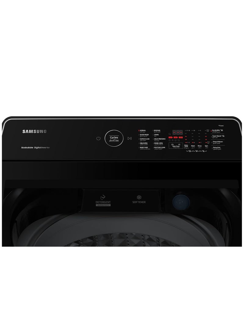 Samsung 12 Kg Top Load Washing Machine With Ecobubble, Digital Inverter Technology And Super Speed On Digital Inverter Motor 12 kg WA12CG6745BVGU Black - Image 5