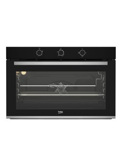 Beko Built-in Gas Oven With Gas Grill - 90 Cm - 2 Fans - Gas Grill - 96 Litres BBWHT12104BS Black  - Image 1