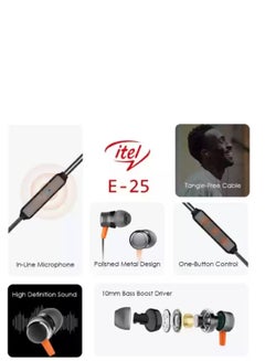 ITEL Itel E25 Wired Headset Black  - Image 4