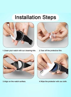 MARGOUN Samsung Galaxy Watch6 Classic 43Mm Screen Protector Waterproof Tempered Glass Screen Protector High-Definition Transparent Film Hydrophobic And Oleophobic Screen Clear  - Image 4