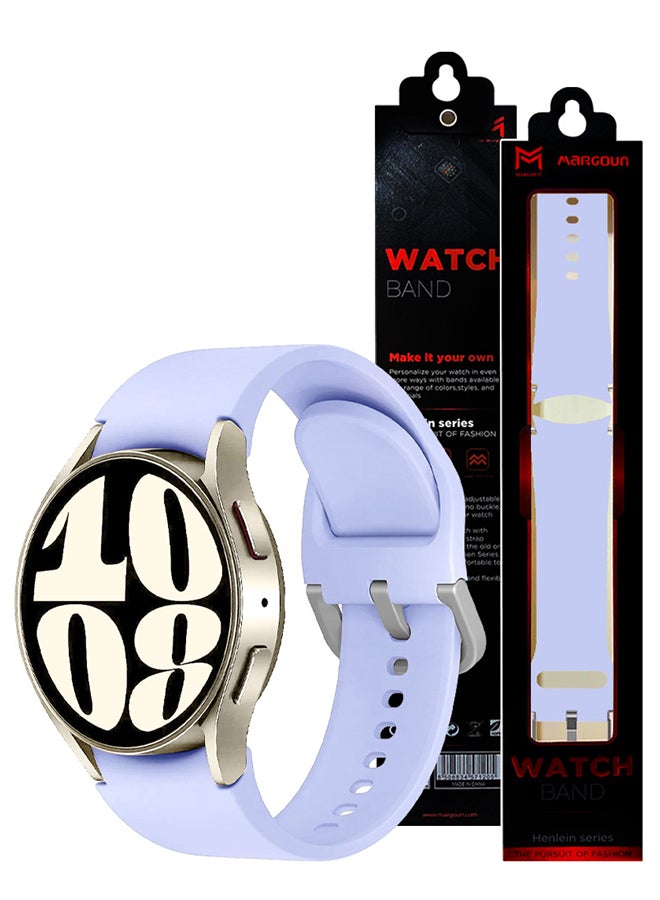 MARGOUN Samsung Galaxy Watch 6/6 Classic 20Mm Silicone Band Flexible And Durable Replacement Sport Strap Light Blue - Image 4