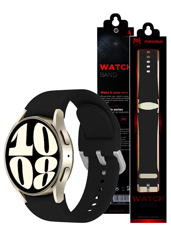 مارجون حزام سيليكون مرن ومتين مقاس 20 مم لساعة Samsung Galaxy Watch 6/6 Classic، حزام رياضي بديل مرن ومتين - Image 4