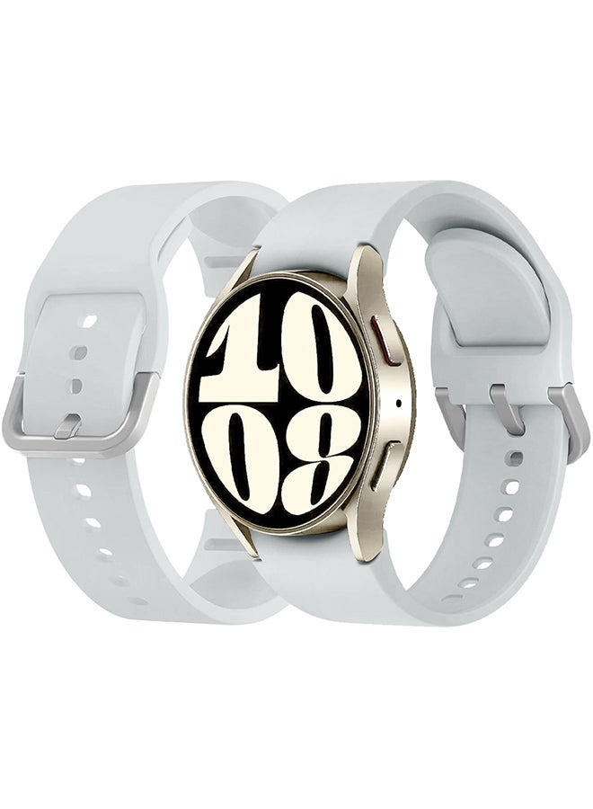 MARGOUN Samsung Galaxy Watch 6/6 Classic 20Mm Silicone Band Flexible And Durable Replacement Sport Strap Light Grey - Image 1