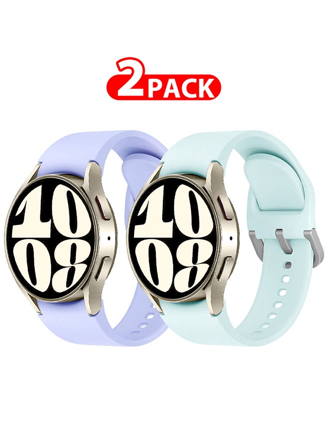 MARGOUN 2 Pack For Samsung Galaxy Watch 6/6 Classic 20Mm Silicone Band Flexible And Durable Replacement Sport Strap Multicolour - Image 1