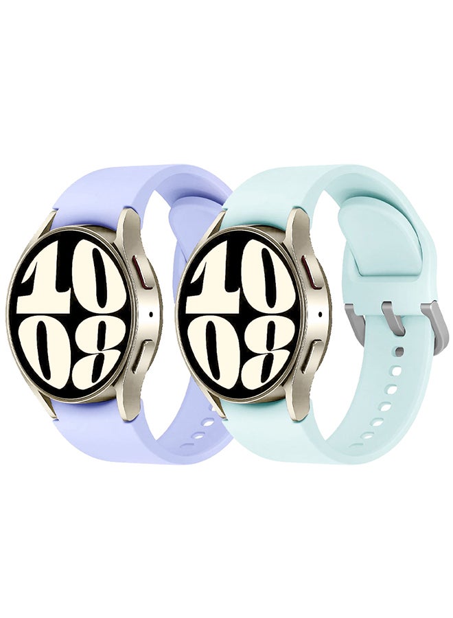 MARGOUN 2 Pack For Samsung Galaxy Watch 6/6 Classic 20Mm Silicone Band Flexible And Durable Replacement Sport Strap Multicolour - Image 2