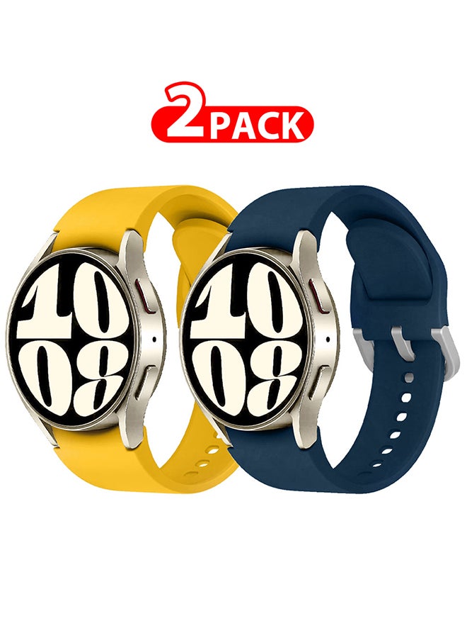 مارجون 2 Pack For Samsung Galaxy Watch 6/6 Classic 20Mm Silicone Band Flexible And Durable Replacement Sport Strap Multicolour3 - Image 1