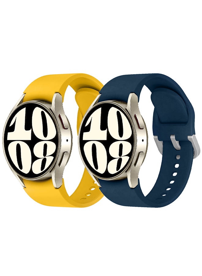 مارجون 2 Pack For Samsung Galaxy Watch 6/6 Classic 20Mm Silicone Band Flexible And Durable Replacement Sport Strap Multicolour3 - Image 2