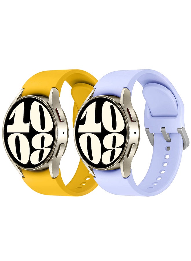 MARGOUN 2 Pack For Samsung Galaxy Watch 6/6 Classic 20Mm Silicone Band Flexible And Durable Replacement Sport Strap Multicolour - Image 2