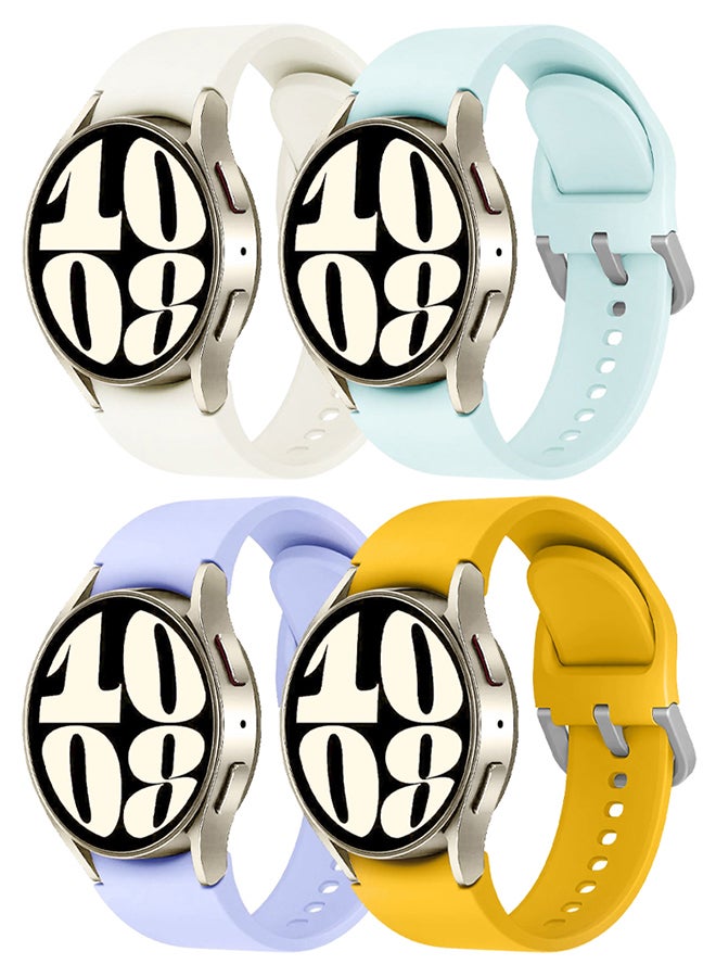 MARGOUN 4 Pack For Samsung Galaxy Watch 6/6 Classic 20Mm Silicone Band Flexible And Durable Replacement Sport Strap Multicolour - Image 2