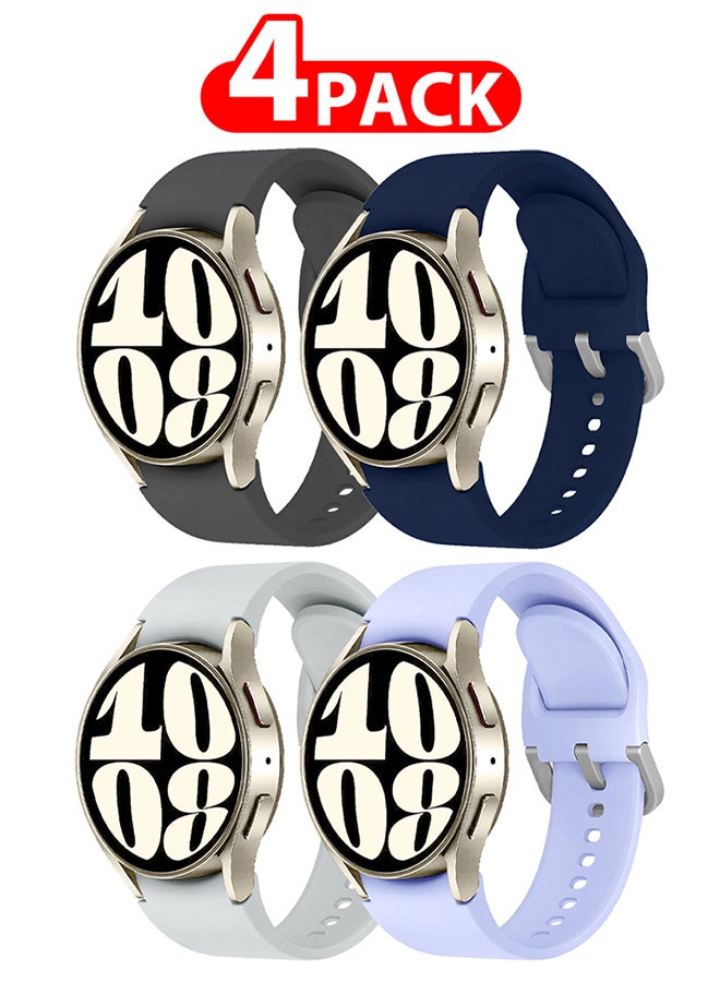 MARGOUN 4 Pack For Samsung Galaxy Watch 6/6 Classic 20Mm Silicone Band Flexible And Durable Replacement Sport Strap Multicolour - Image 1