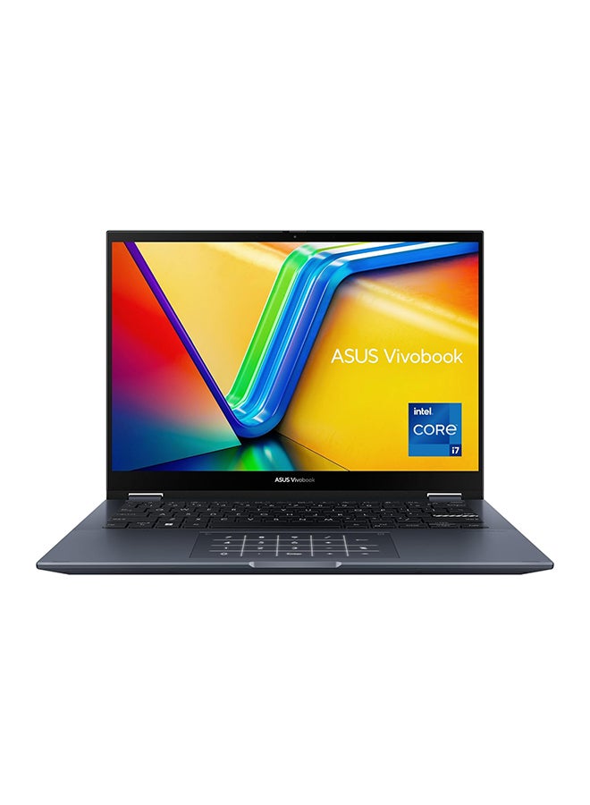 ASUS - Vivobook S 14 Flip TP3402ZA-LZ409W Laptop With 14-Inch Display, Core i7-12700H Processor/16GB RAM/512GB SSD/Intel Iris XE Graphics/Windows 11 Home English/Arabic Quiet Blue - Image 1
