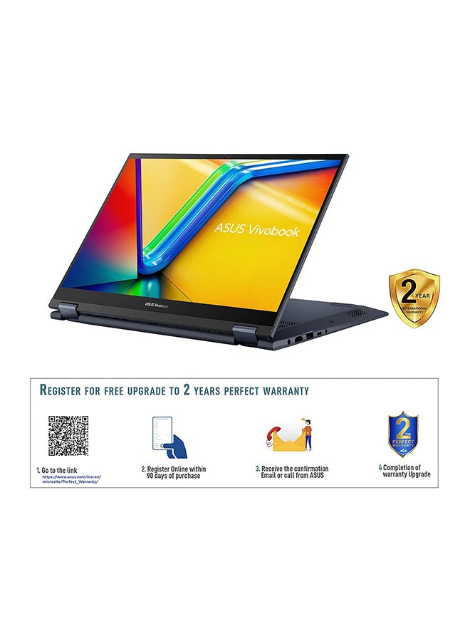 ASUS - Vivobook S 14 Flip TP3402ZA-LZ409W Laptop With 14-Inch Display, Core i7-12700H Processor/16GB RAM/512GB SSD/Intel Iris XE Graphics/Windows 11 Home English/Arabic Quiet Blue - Image 1