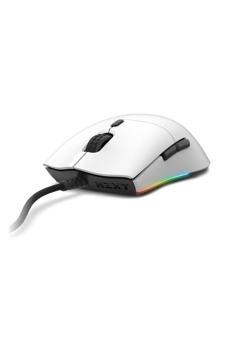 NZXT Lift White Lightweight Symmetrical Wired Mouse  - Image 1